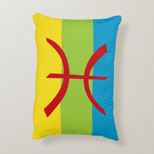 アマジグ国旗のベルバー国旗のカブレス アクセントクッション (裏面(縦))