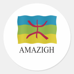 アマジグ国旗 ラウンドシール