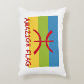 アマジグ国旗 – berber flag-Drapeau Amazigh アクセントクッション (正面(垂直))