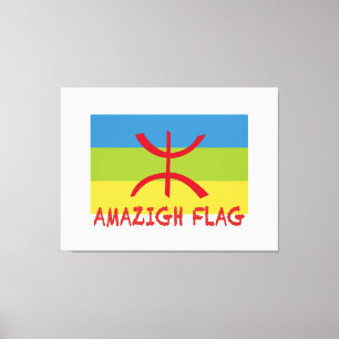 アマジグ国旗 – berber flag-Drapeau Amazigh キャンバスプリント