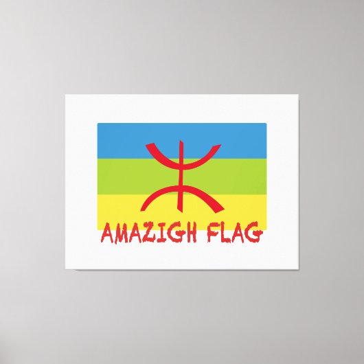 アマジグ国旗 – berber flag-Drapeau Amazigh キャンバスプリント (正面)