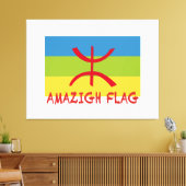 アマジグ国旗 – berber flag-Drapeau Amazigh キャンバスプリント (インサイチュ (リビング))