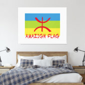 アマジグ国旗 – berber flag-Drapeau Amazigh キャンバスプリント (インサイチュ (寝室))