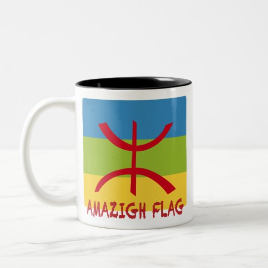 アマジグ国旗 – berber flag-Drapeau Amazigh ツートーンマグカップ (左)