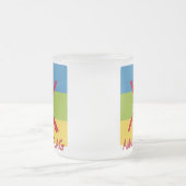 アマジグ国旗 – berber flag-Drapeau Amazigh フロストグラスマグカップ (中央)