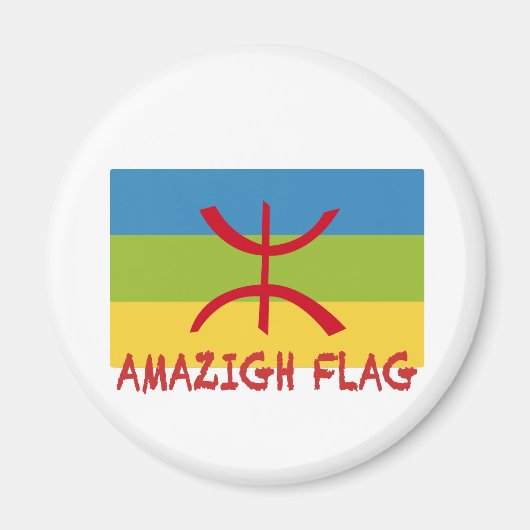 アマジグ国旗 – berber flag-Drapeau Amazigh マグネット (正面)