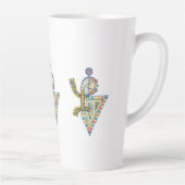 アマジグ幾何学模様部族Tシャツ カフェラテマグ (右)