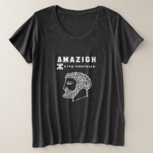 アマジグ王マッシニッサカビレアルジェリーモロッコ プラスサイズTシャツ