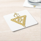 アマジグ金ゴールドジュエリー記号 スクエアペーパーコースター (アングル)