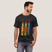 アマジ絵を描グ旗の染めブラシ Tシャツ (正面フル)