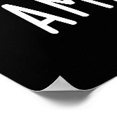 アマゼミントペパーミントプンおもしろいダークBG ポスター (角)