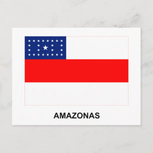 アマゾナス、ブラジル国旗 ポストカード