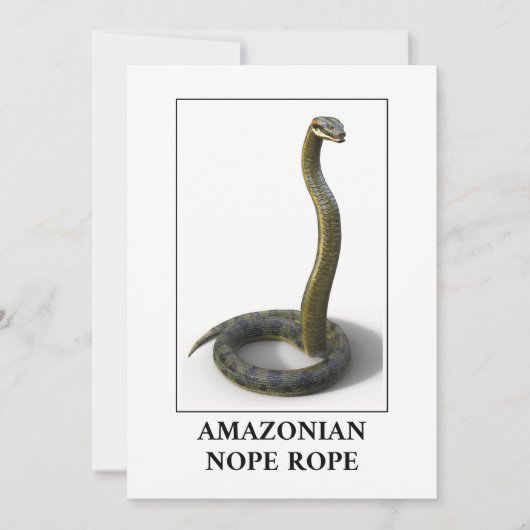 アマゾニアのロープ – アナコンダのヘビ危険 招待状 (正面)