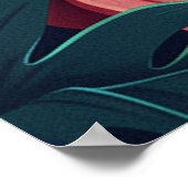 アマゾニアの動植物:鮮やかタイル模様 ポスター (角)