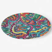 アマゾニアハンド絵を描抽象芸術 ペーパープレート (アングル)