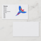 アマゾンのコンゴウインコ 名刺 (正面/裏面)
