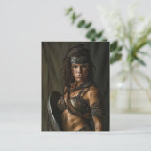 アマゾンのビルをチャネリングする女性 ポストカード (スタンド正面)