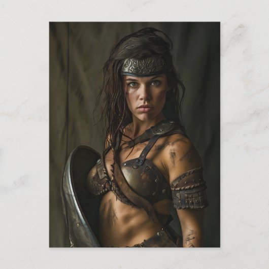 アマゾンのビルをチャネリングする女性 ポストカード (正面)