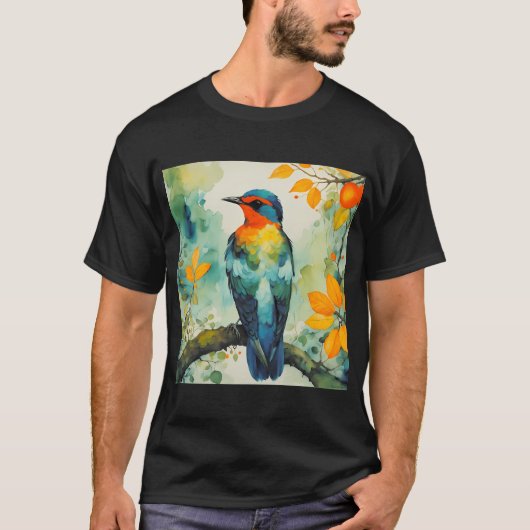 アマゾンの熱帯鳥 Tシャツ (正面)