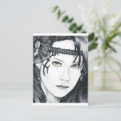 アマゾンウォリアー(顔) – はがき空白の ポストカード (スタンド正面)