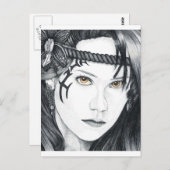 アマゾンウォリアー(顔) – はがき空白の ポストカード (正面/裏面)