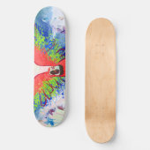 アマゾンオウムのコンゴウインコ スケートボード (正面)