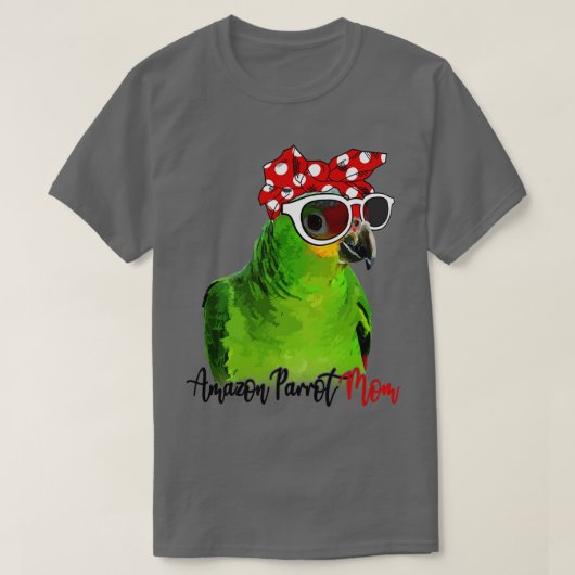アマゾンオウムのシャツAmazon Parrot Mom Bandana Tシャツ (デザイン正面)