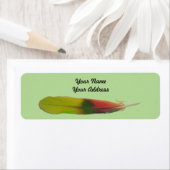 アマゾンオウムの羽住所 シール (インサイチュ)