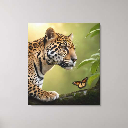アマゾンミストのジャガー キャンバスプリント (正面)