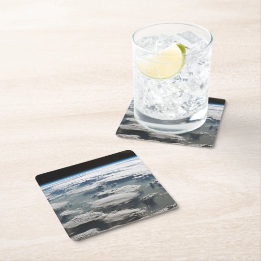 アマゾン上空の嵐のような空 スクエアペーパーコースター (インサイチュ)