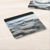 アマゾン上空の嵐のような空 スクエアペーパーコースター (アングル)