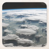 アマゾン上空の嵐のような空 スクエアペーパーコースター (正面)