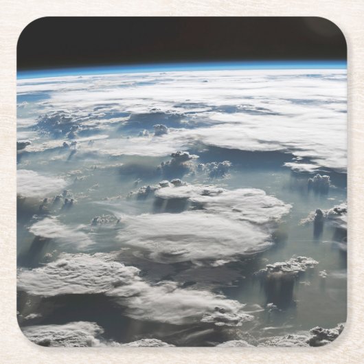 アマゾン上空の嵐のような空 スクエアペーパーコースター (正面)