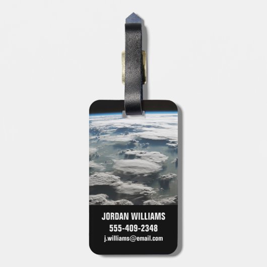 アマゾン上空の嵐のような空 ラゲッジタグ (裏面縦)