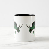 アマゾン金属緑の蜂 ツートーンマグカップ (中央)