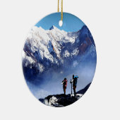 アマダブラムピークエベレストマウンテンのパノラマビュー セラミックオーナメント (右)