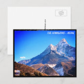 アマダブラム、ハウス、エベレストのトレイルビュー – ネパール ポストカード (正面/裏面)