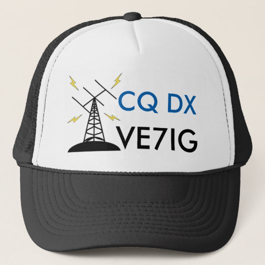 アマチュアラジオのためのカスタムなアマチュア無線のコールサインの帽子 キャップ (正面)