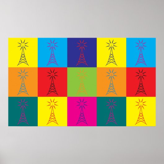 アマチュアラジオポップ・アートのアート ポスター (正面)