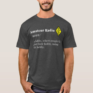 アマチュアラジオ定義名詞ハムラジオ Tシャツ