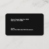 アマチュアラジオ 名刺 (裏面)