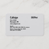 アマチュアラジオ 名刺 (裏面)