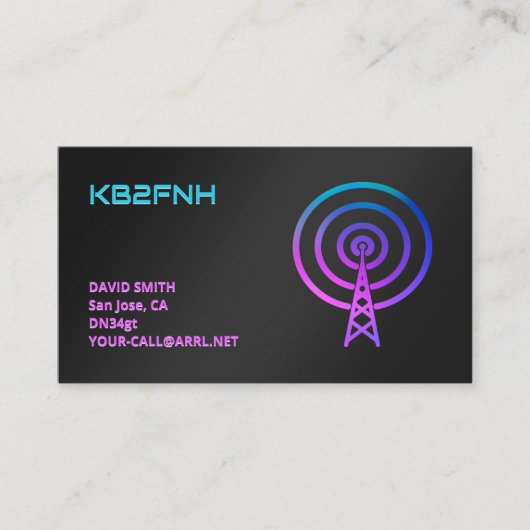 アマチュアラジオ 名刺 (正面)