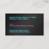 アマチュアラジオ 名刺 (裏面)