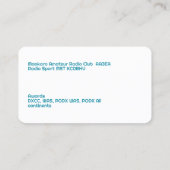 アマチュアラジオ 名刺 (裏面)