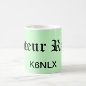 アマチュア無線とコールサイン コーヒーマグカップ (中央)