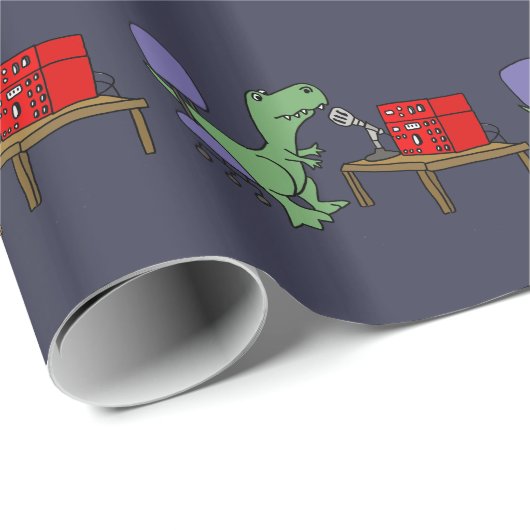 アマチュア無線のおもしろいなTレックスの恐竜 ラッピングペーパー (ロールコーナー)
