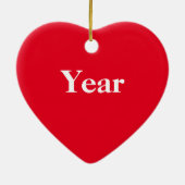 アマチュア無線のカップルのクリスマスのオーナメントはそれをカスタマイズ! セラミックオーナメント (裏面)