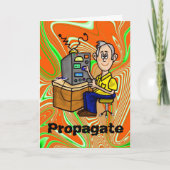 アマチュア無線のクリスマスの精神の伝播カード シーズンカード (正面)