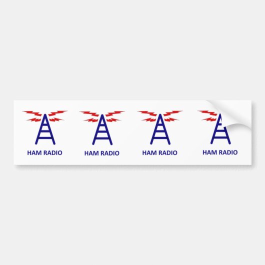 アマチュア無線のステッカー バンパーステッカー (正面)